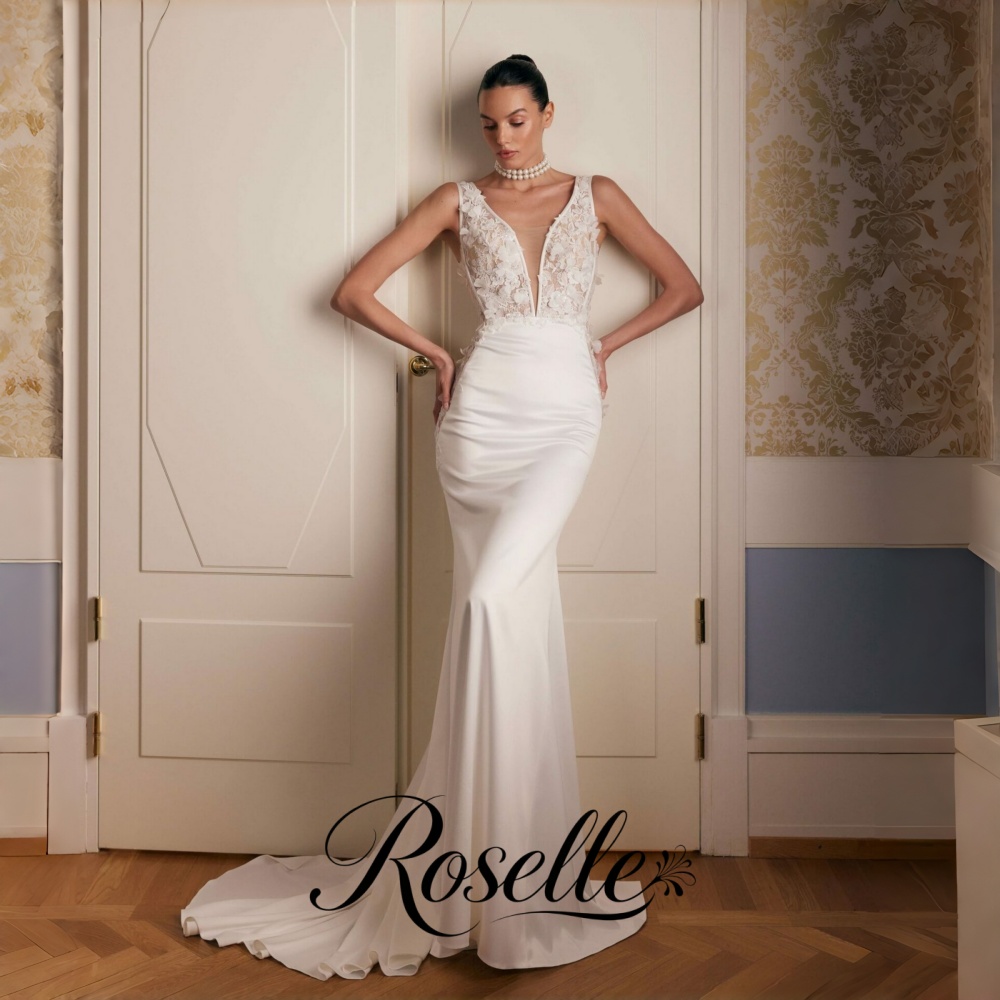Wedding Qw - فستان زفاف حورية البحر من الدانتيل