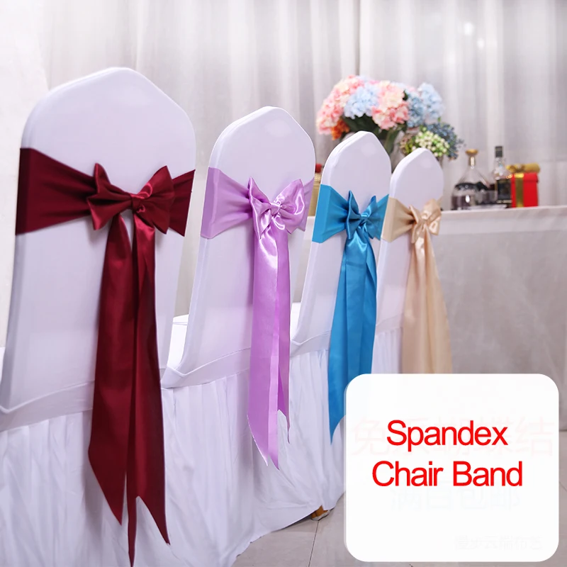 Bridal Sash Ribbon - 25 قطعة غطاء مقعد دنة الساتان