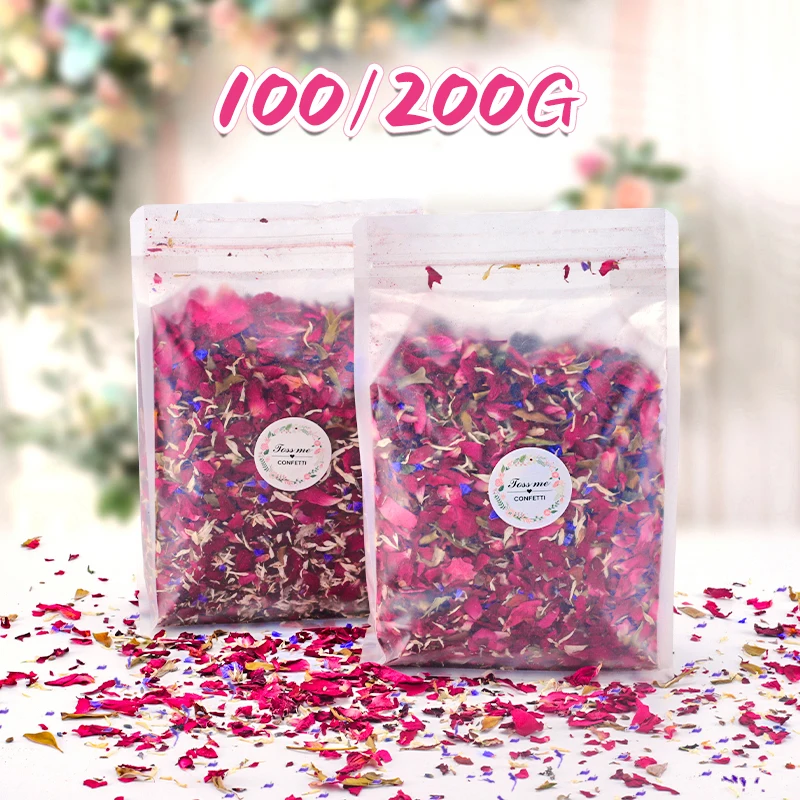 Wedding Supply Decor - 200 جرام من أوراق الورد المجففة