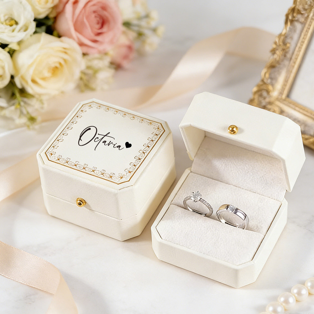 علبة خواتم مخصصة من الجلد الصن - مراجعة Wedding Packaging وسعره