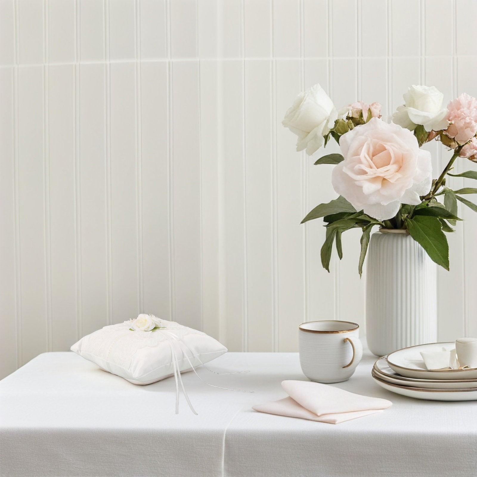 وسادة خاتم زفاف من الدانتيل، ب - مراجعة Ring Bearer Pillow وسعره