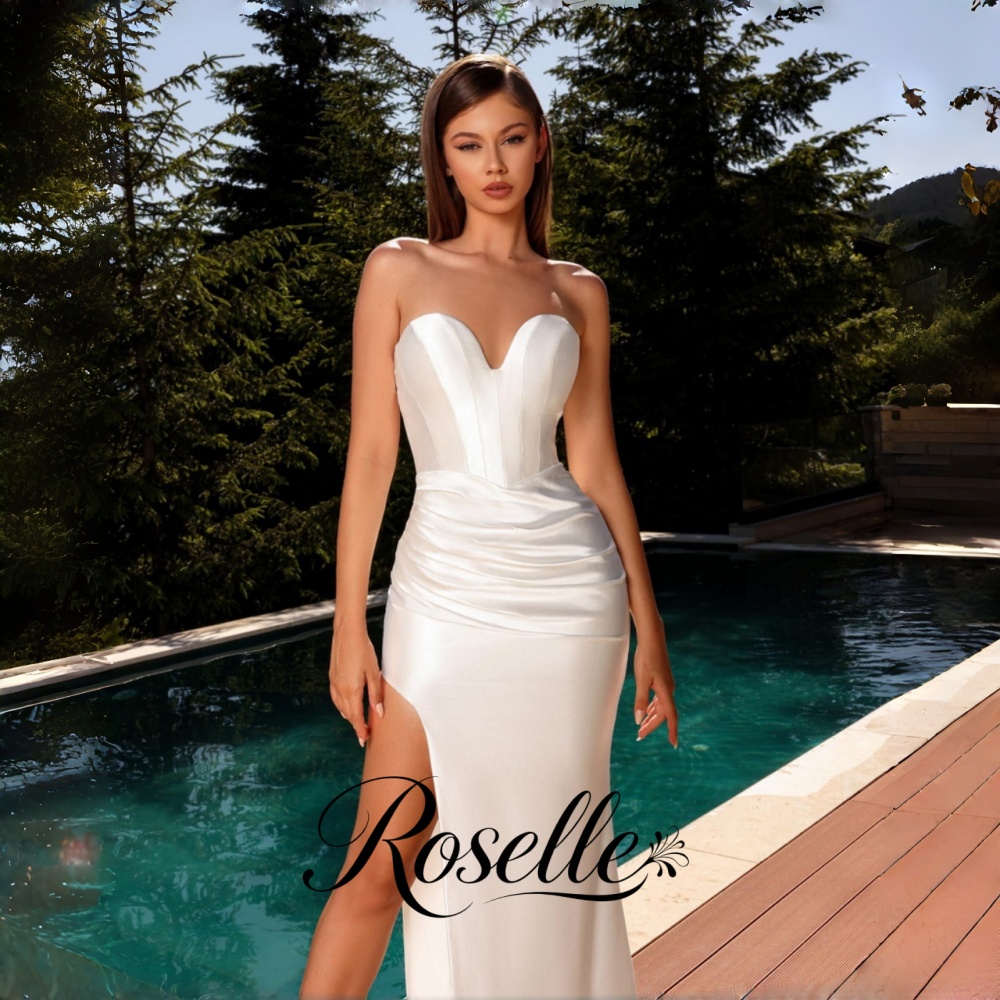 فستان زفاف أنيق من ROSELLE بقص - مراجعة Wedding Qw وسعره