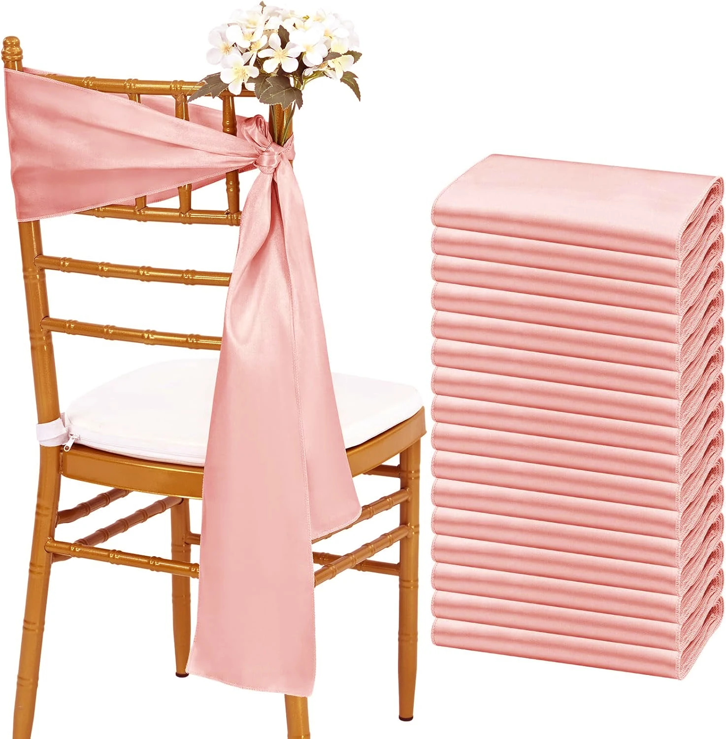 أربطة كراسي من الساتان بالجملة - مراجعة Wedding Supply Wholesale وسعره