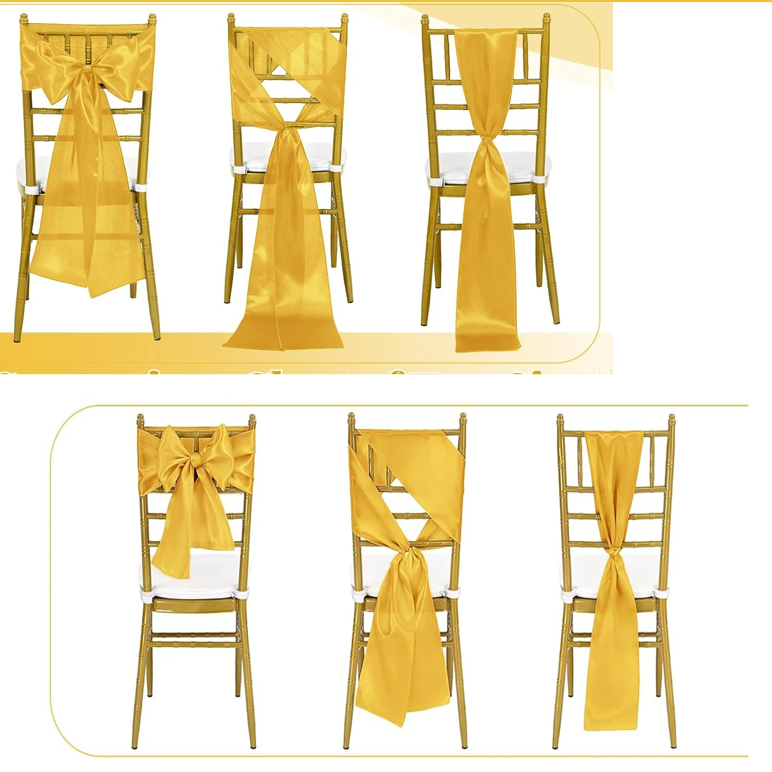 أربطة كراسي من الساتان بالجملة - مراجعة Wedding Supply Wholesale وسعره